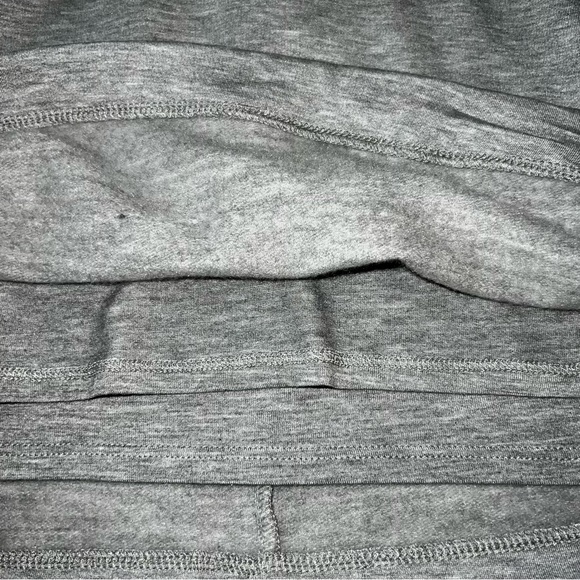 Bailey44 Long Sleeve Heather Gray Fleece Sweatshirt Dress with Gathered Waist - Picture 9 of 9